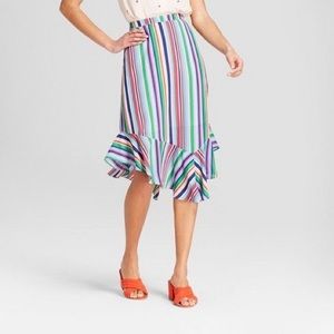 NWT A.N.D. Striped Handkerchief Skirt Small